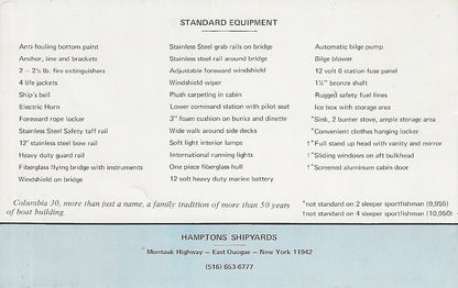 Hamptons Shipyard Columbia II Brochure