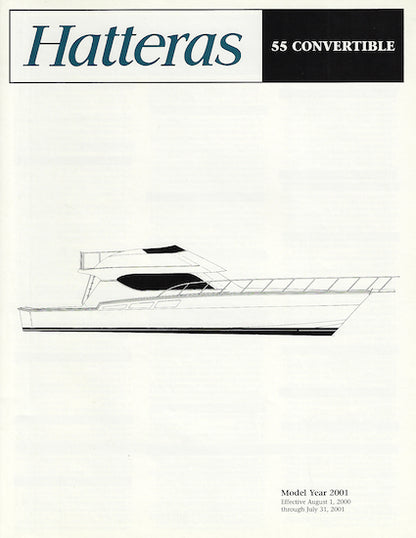 Hatteras 55 Convertible Specification Brochure