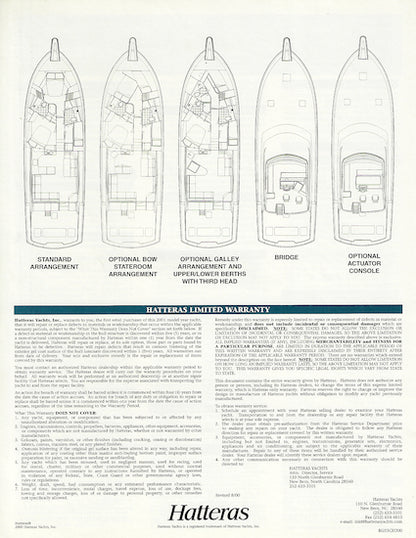 Hatteras 55 Convertible Specification Brochure
