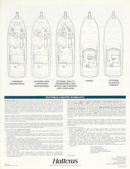 Hatteras 55 Convertible Specification Brochure – SailInfo I ...