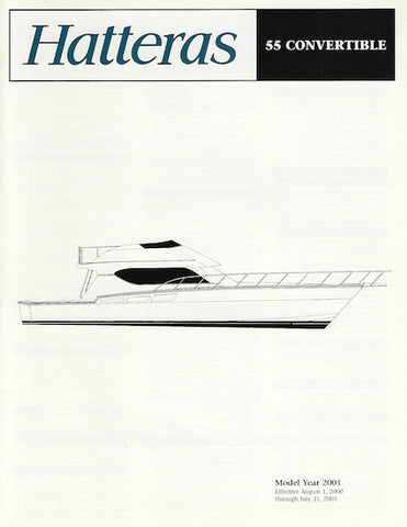 Hatteras 55 Convertible Specification Brochure