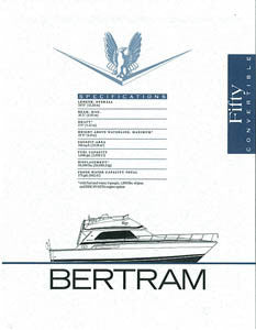 Bertram 50 Convertible Specification Brochure