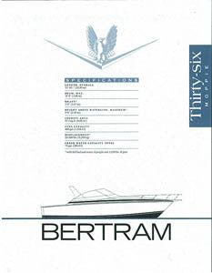 Bertram 36 Moppie Specification Brochure