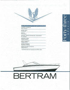 Bertram 43 Moppie Specification Brochure