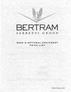 Bertram 1999 Price List