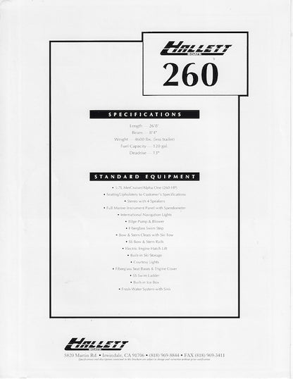 Hallett 260 Brochure