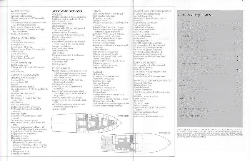 Ocean 63 Super Sport Brochure