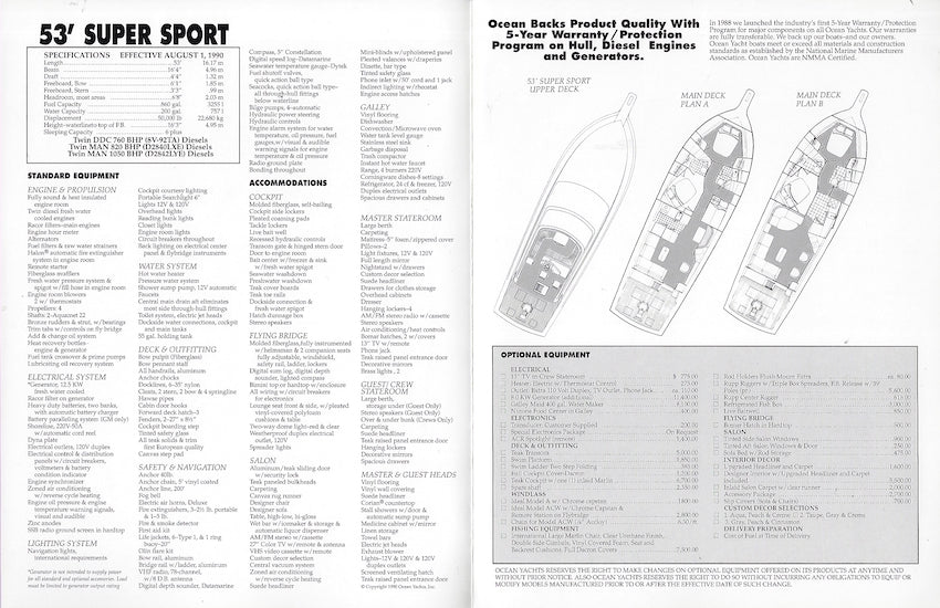 Ocean 53 Super Sport Brochure
