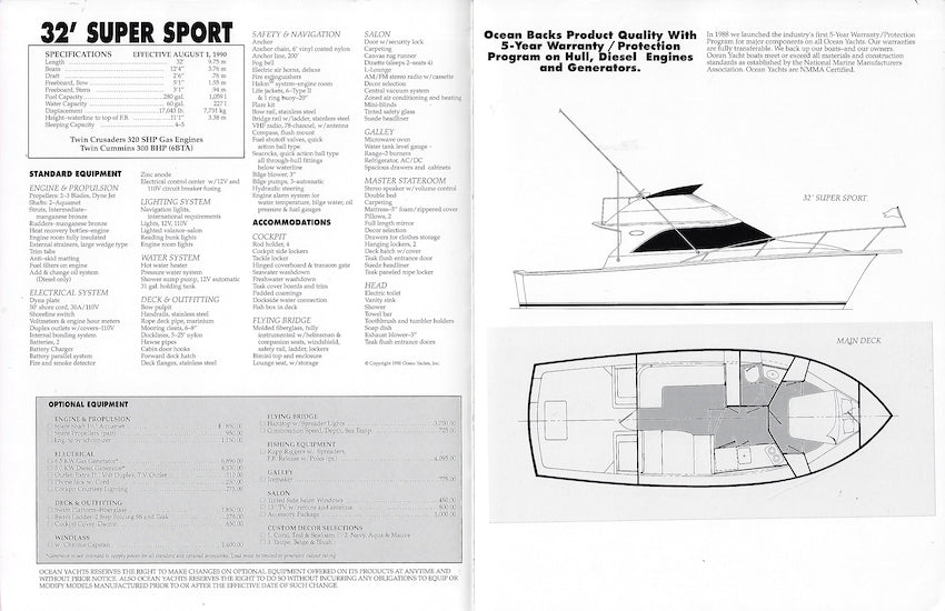 Ocean 32 Super Sport Brochure