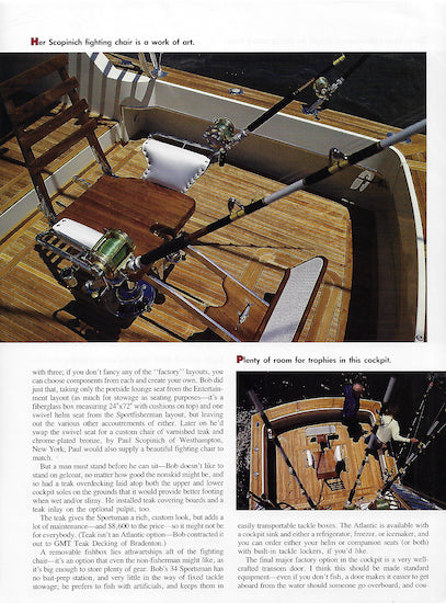 Atlantic 34 Power & Motoryacht Magazine Reprint Brochure