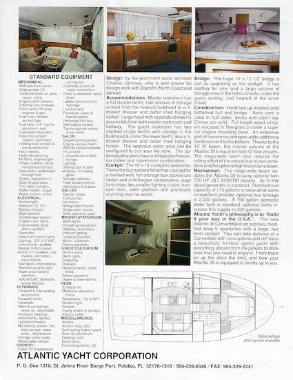 Atlantic 38 Convertible Brochure