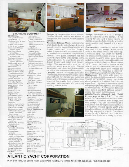 Atlantic 38 Convertible Brochure