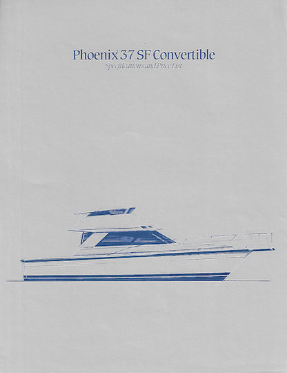 Phoenix 37 SF Convertible Specification Brochure
