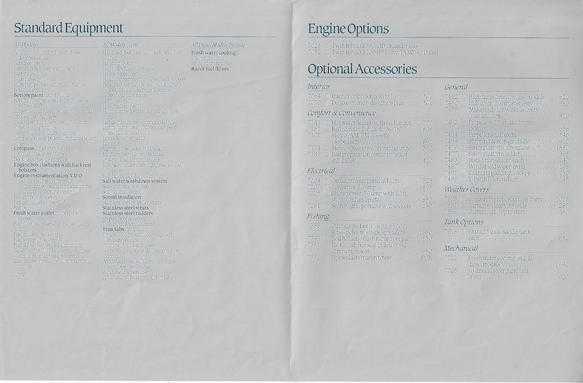 Phoenix 27 Weekender Specification Brochure