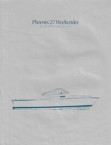 Phoenix 27 Weekender Specification Brochure
