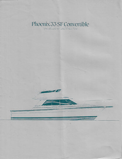 Phoenix 33 SFX Convertible Specification Brochure