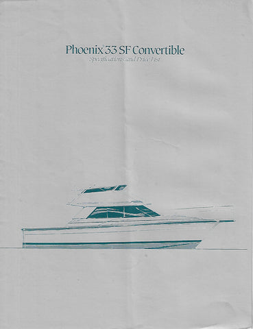 Phoenix 33 SFX Convertible Specification Brochure