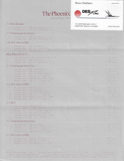 Phoneix 1990 Brochure