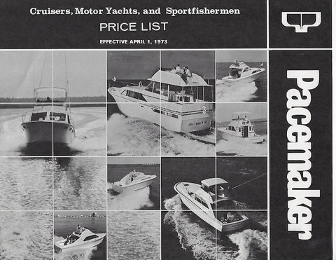 Pacemaker 1973 Price List