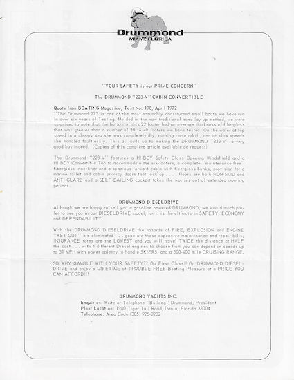 Drummond 223 Brochure Package