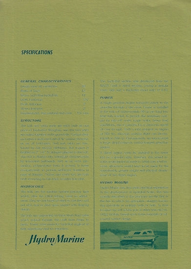 Hydro Marine Catamaran Brochure Package