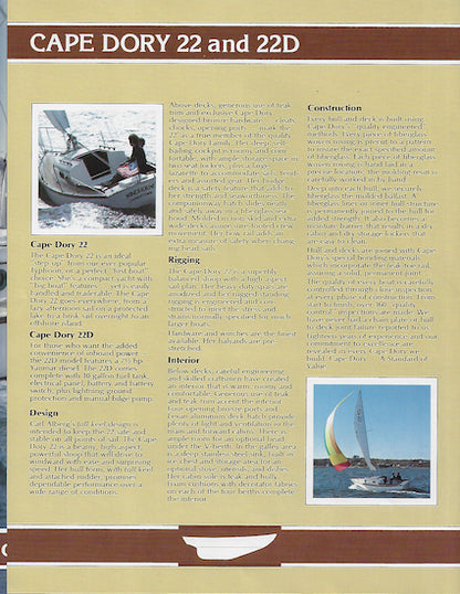 Cape Dory 22 & 22D Brochure