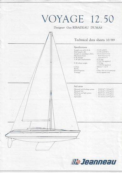 Jeanneau Voyage 12.50 Specification Brochure