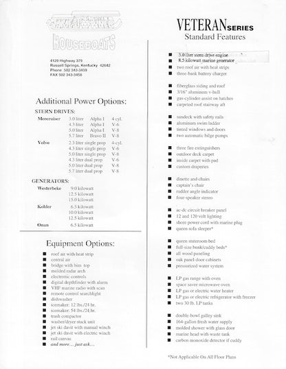 Jamestowner Veteran Series Brochure