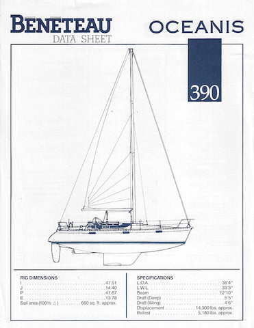 Beneteau Oceanis 390 Specification Brochure