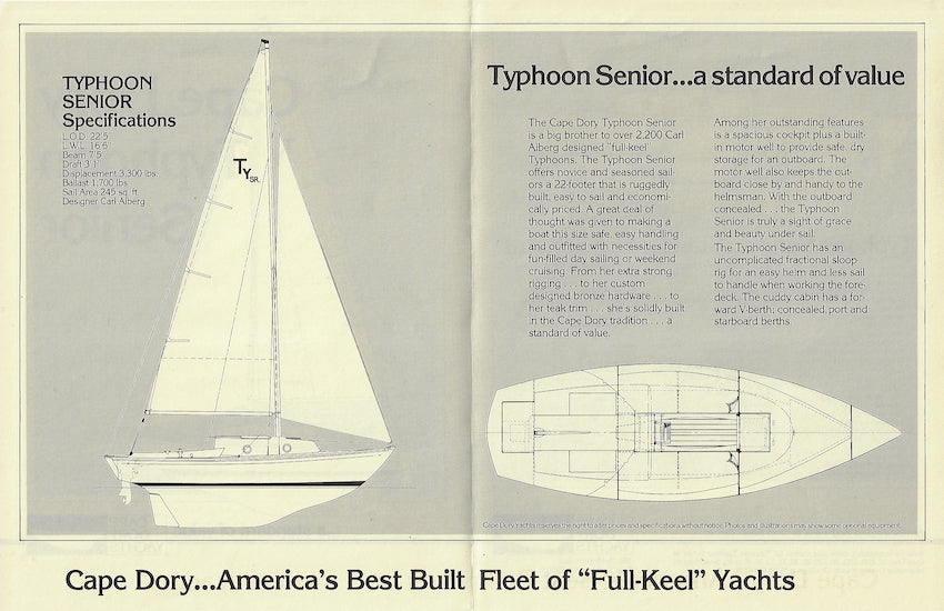 Cape Dory Typhoon Senior Brochure