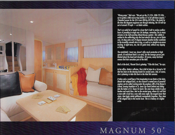 Magnum 50 Motorboating & Sailing Magazine Reprint Brochure