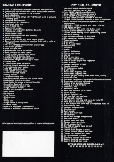 Master Fabricators Houseboat Brochure