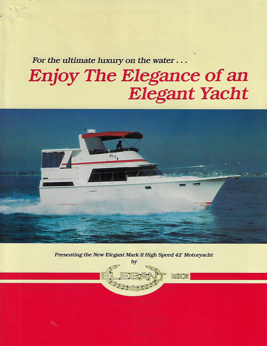 Elegant 42 Mark II Motor Yacht Brochure