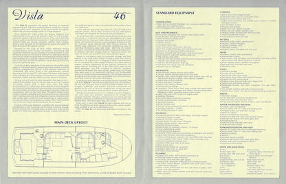 Vista 46 Motoryacht Specification Brochure