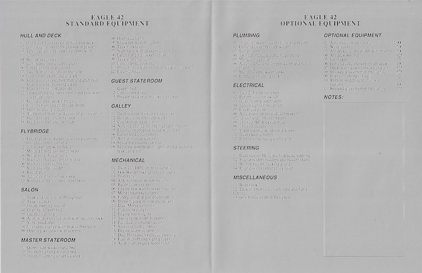 Eagle 42 Motor Yacht Brochure