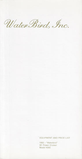 Water Bird Brochure