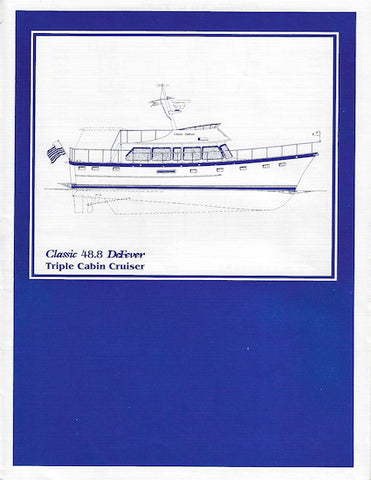 DeFever 48.8 Triple Cabin Cruiser Specification Brochure