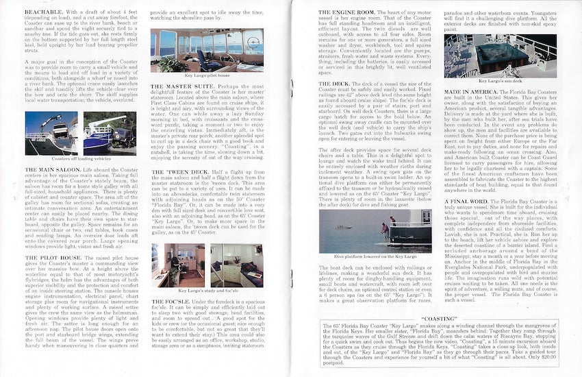 Florida Bay Coaster Brochure