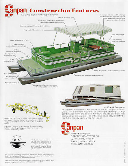 Sanpan 1980 Pontoon Brochure