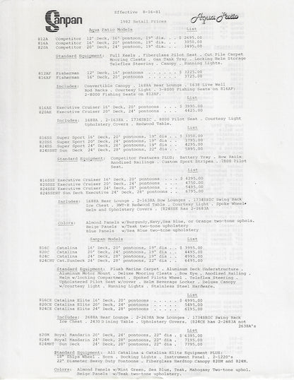 Godfrey 1982 Pontoon Brochure