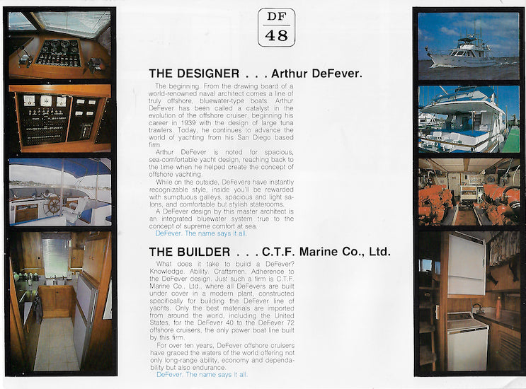 DeFever 48 Brochure – SailInfo I boatbrochure.com