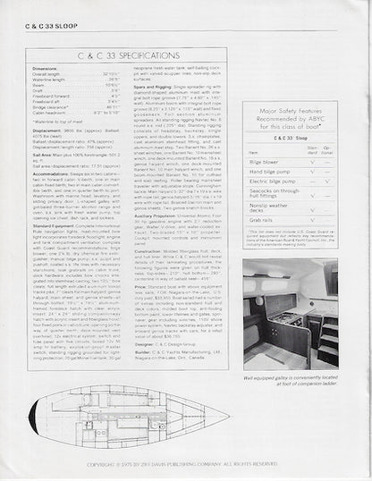 C&C 33 Boating Magazine Reprint Brochure