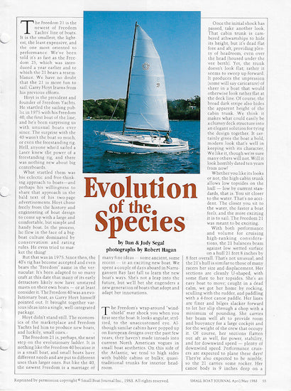 Freedom 21 Small Boat Journal Magazine Reprint Brochure