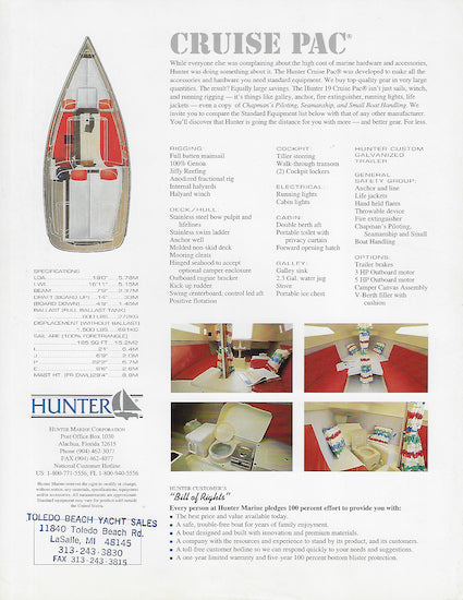 Hunter 19 Brochure