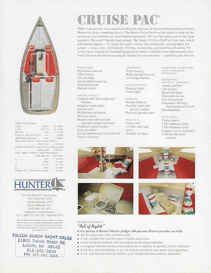 Hunter 19 Brochure