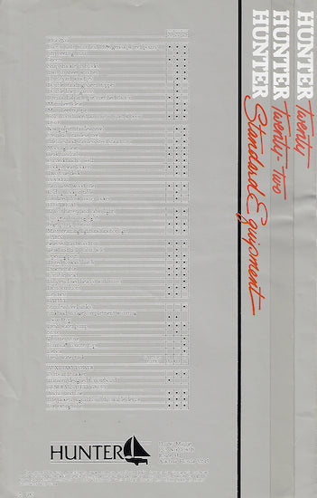 Hunter 1982 Small Boats Brochure