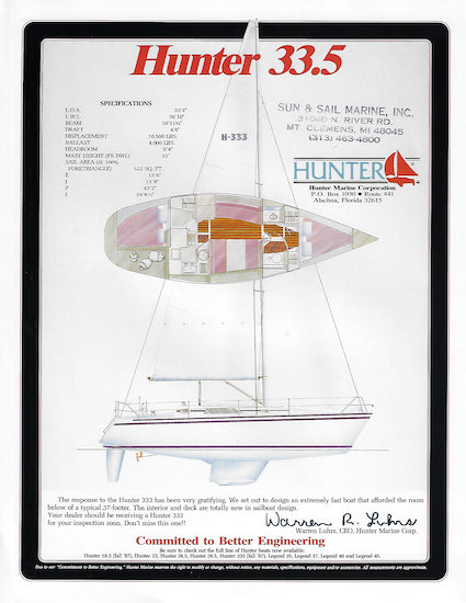 Hunter 33.5 Brochure