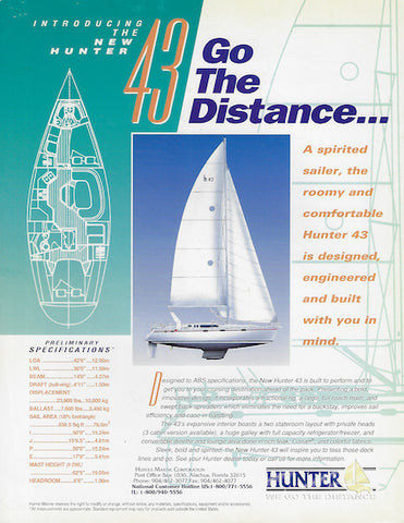 Hunter 43 Specification Brochure