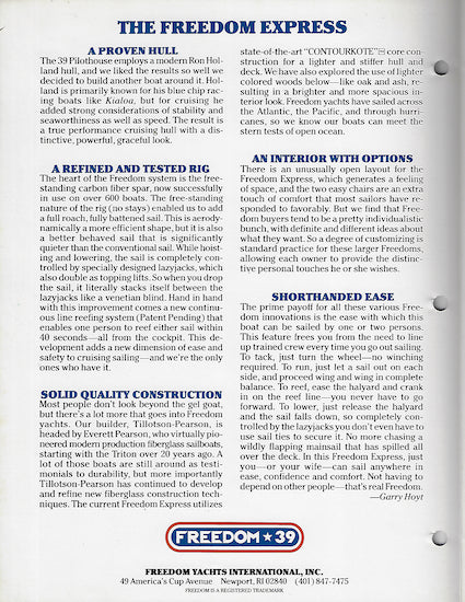 Freedom 39 Express Brochure