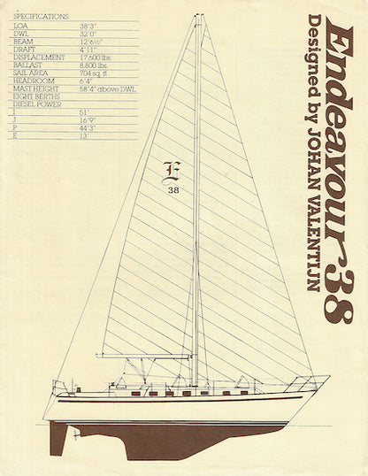Endeavour 38 Aft Cockpit Specification Brochure